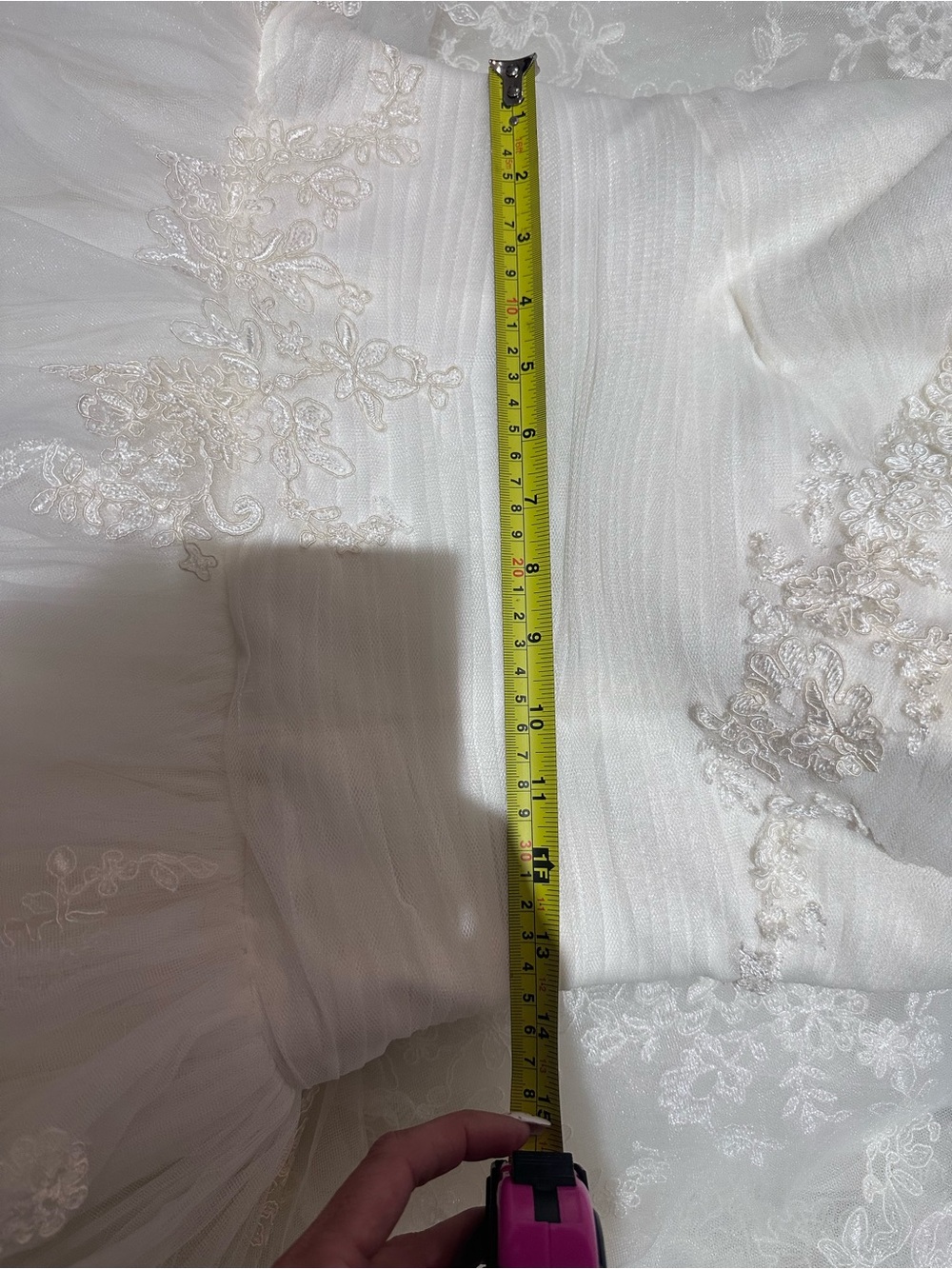WHITE By Vera Wang Vw351197 Ivory Strapless Tulle tiered wedding dress gown 8 - Picture 9 of 11
